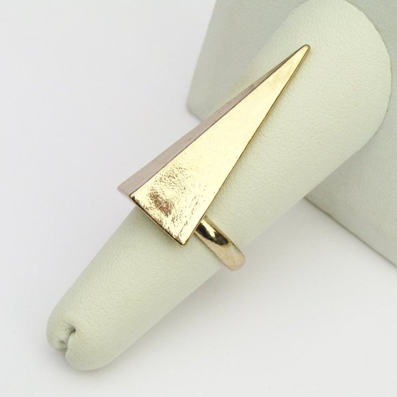 Spiked Ring Brass Gothic Size 6 - Picture 1 of 3